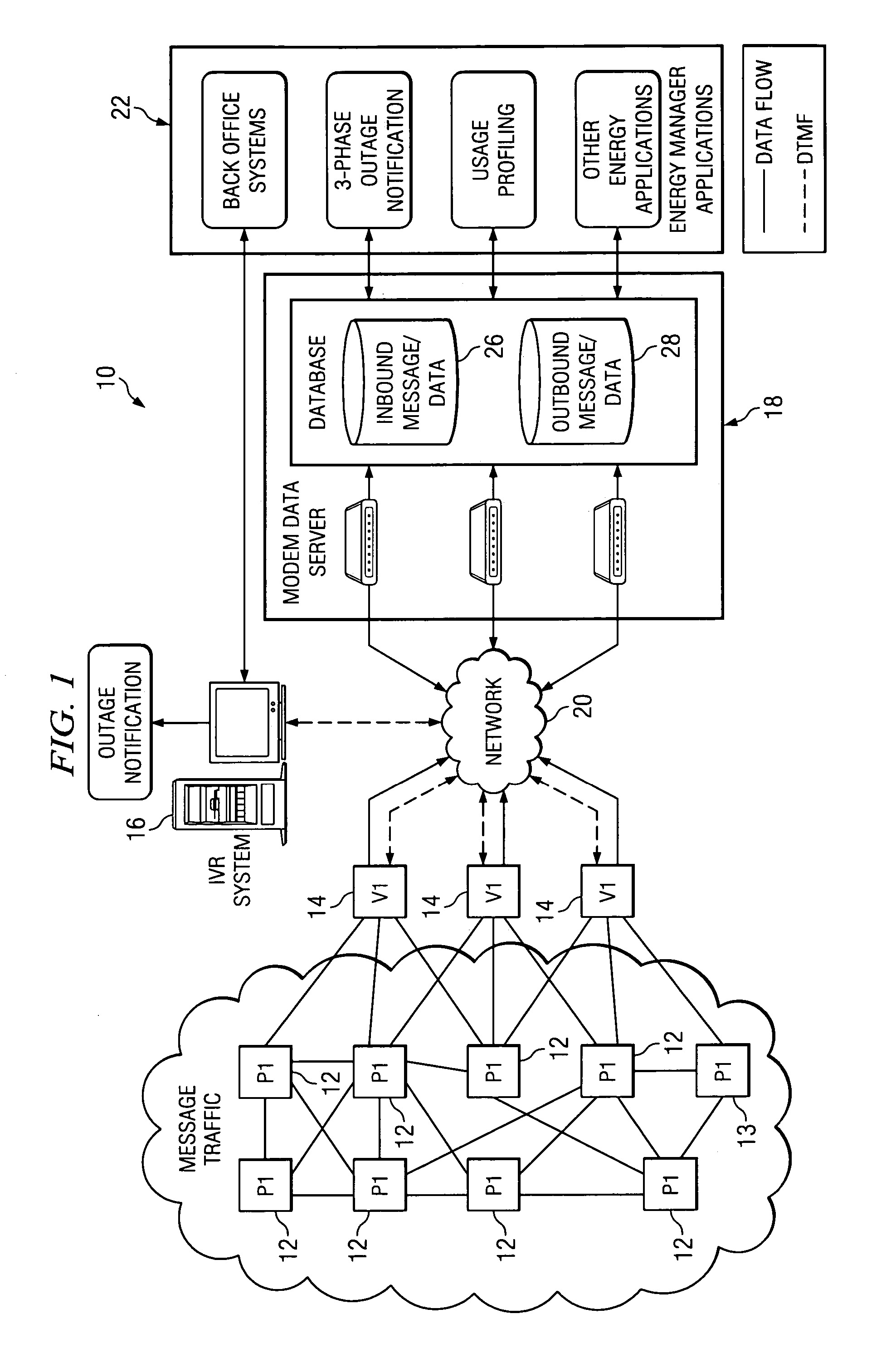 Outage notification device and method