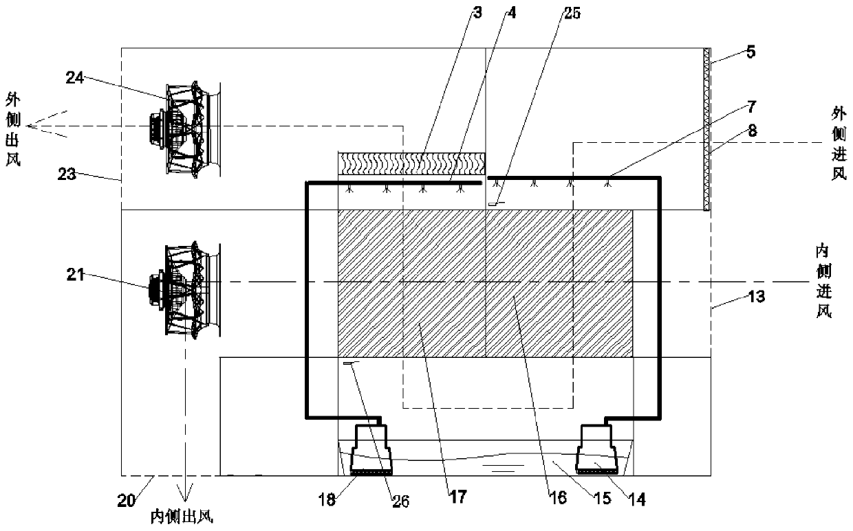 Indirect evaporative cooling air conditioning unit with fluoride pump energy saving function and control method