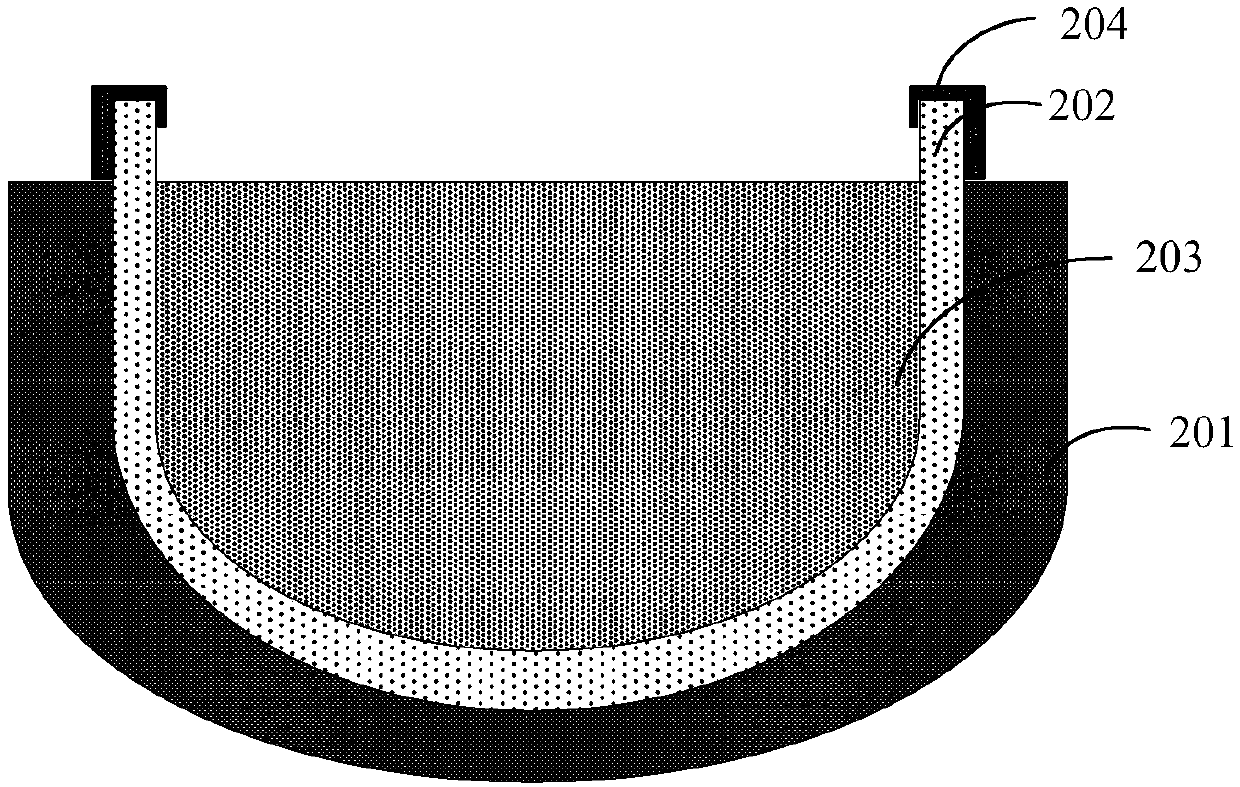 Crucible device for growing crystal