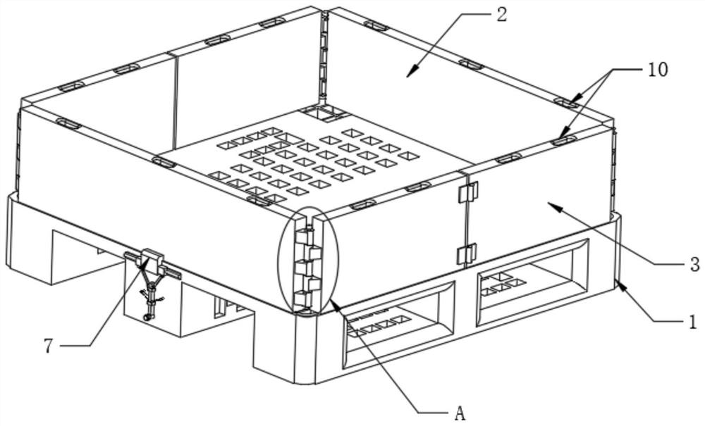 Tray structure with side protection baffles