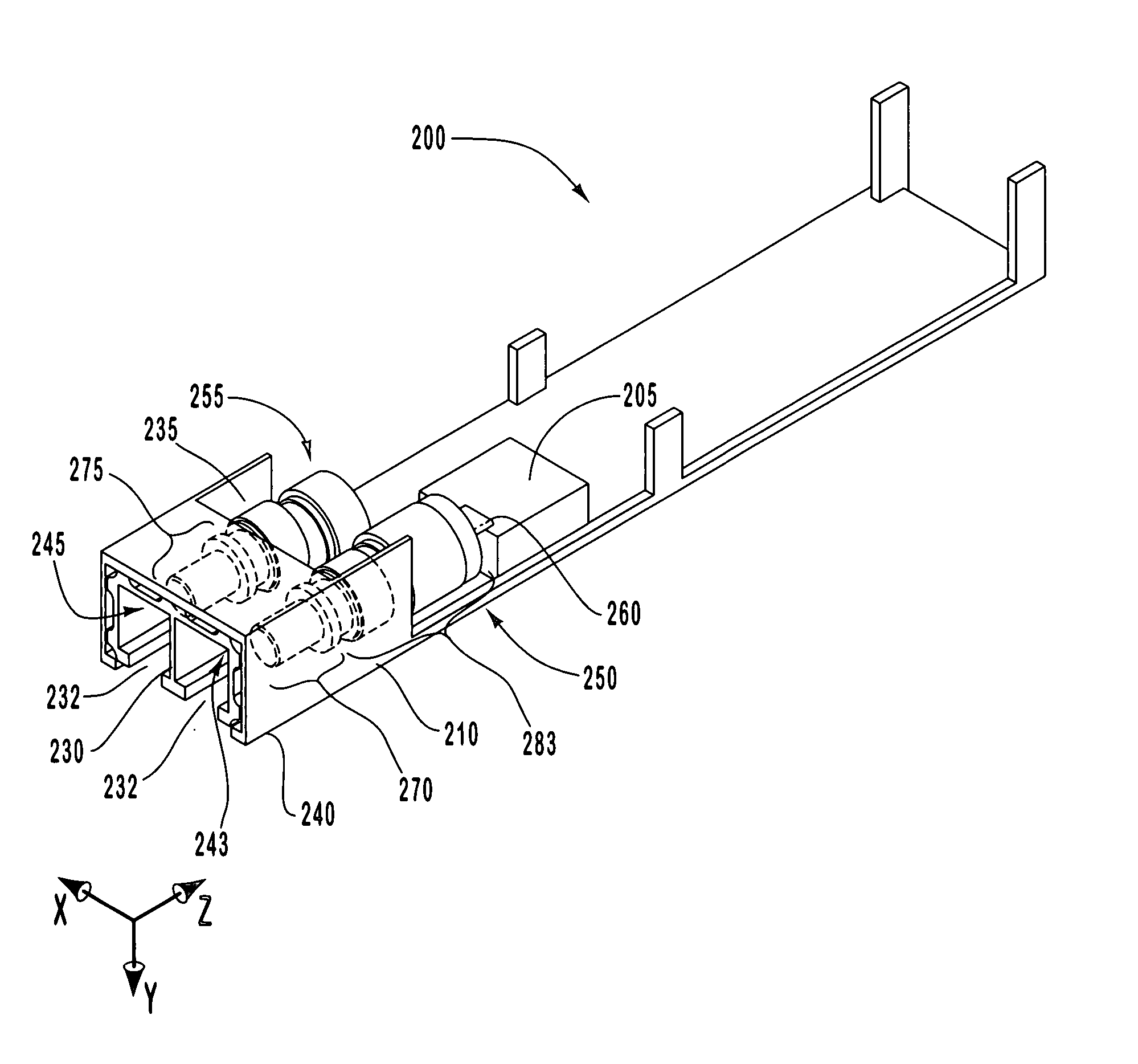 Optical transceiver with variably positioned insert