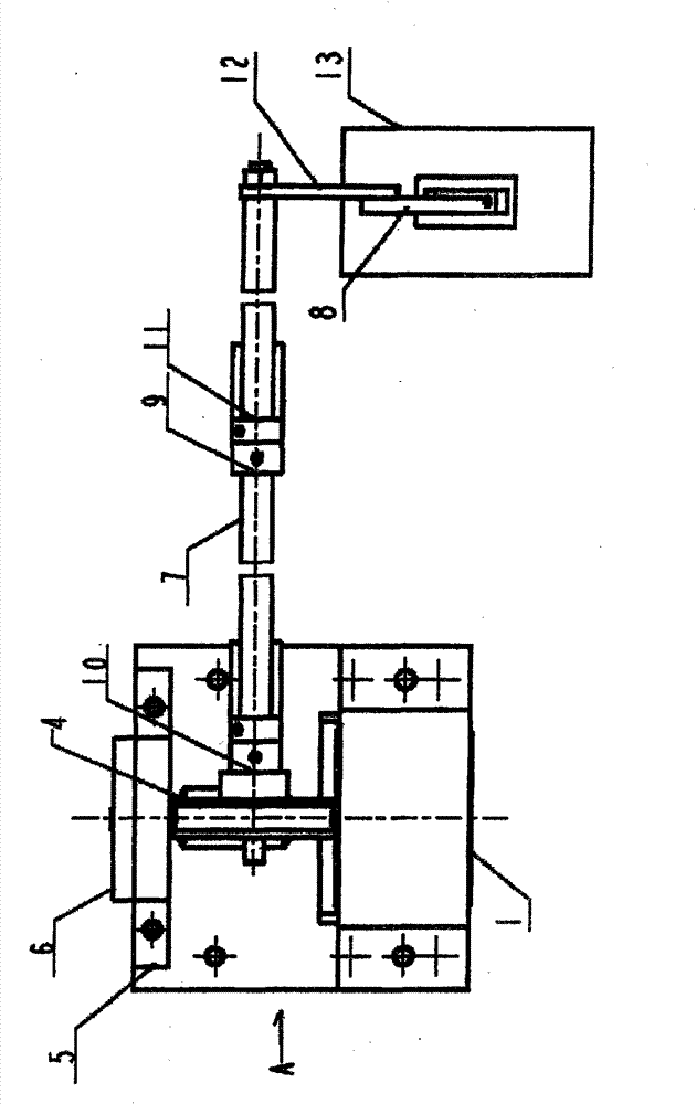 Automatic advancing and regressing transmission device of movable type doffing machine yarn pulling disc component