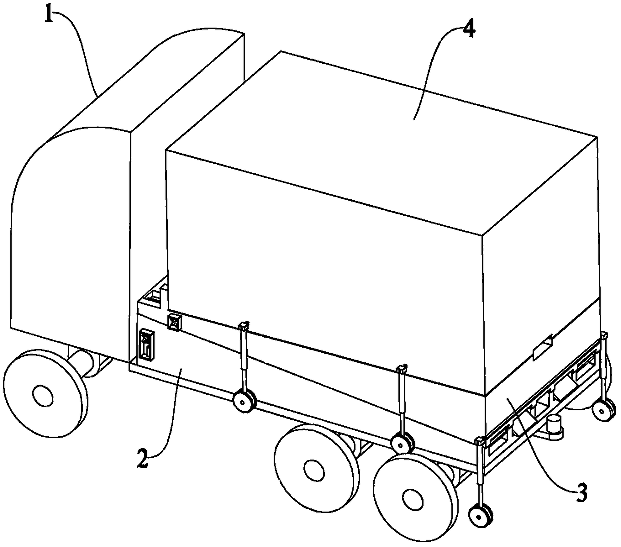 A mobile emergency heating vehicle