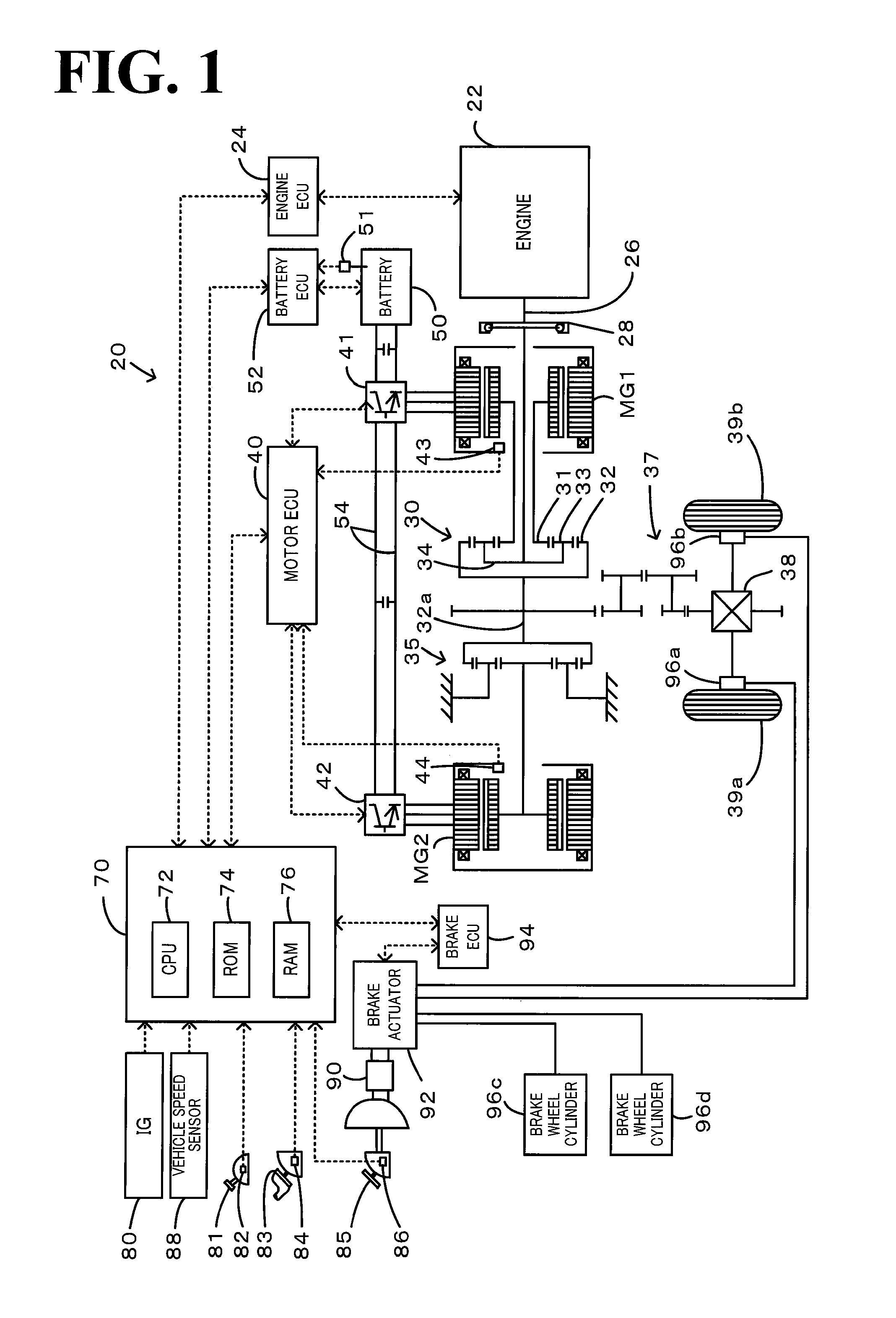 Power output apparatus, internal combustion engine system, and control methods thereof