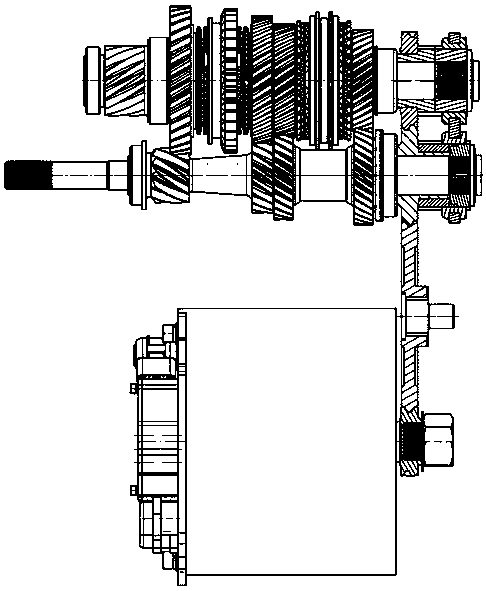 Automotive hybrid power structure based on AMT