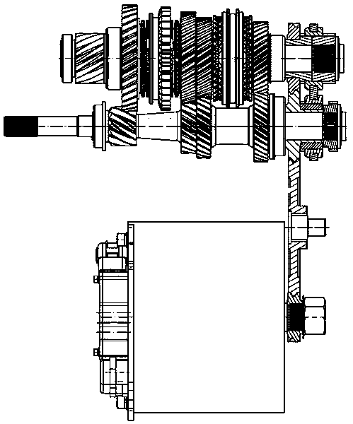 Automotive hybrid power structure based on AMT