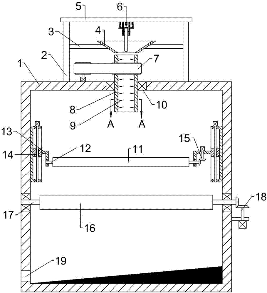 Rapid removal equipment for chestnut spiny shells based on omni-directional shell removal principle