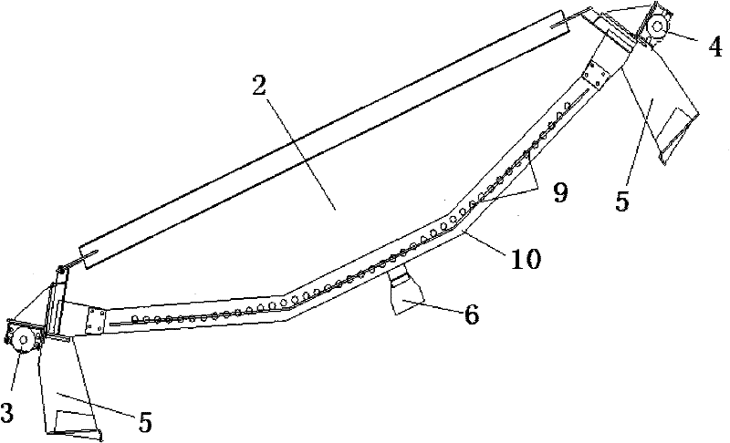 Rail type sector ash scrapper used for cylindrical horizontal electro-precipitator