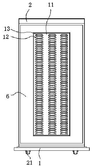 Movable heat dissipation cabinet for big data analysis