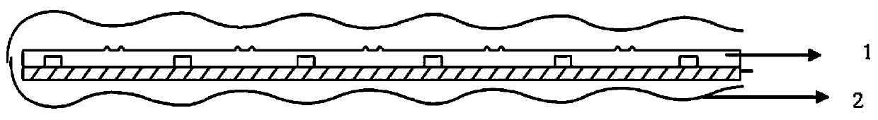 All-angle even-light-emitting high-power LED lamp bar with fluorescent powder and chips separated