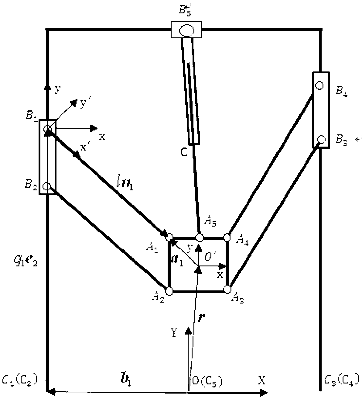 Dynamics modeling method of over-constrained heavy parallel machine tool applied to real-time control