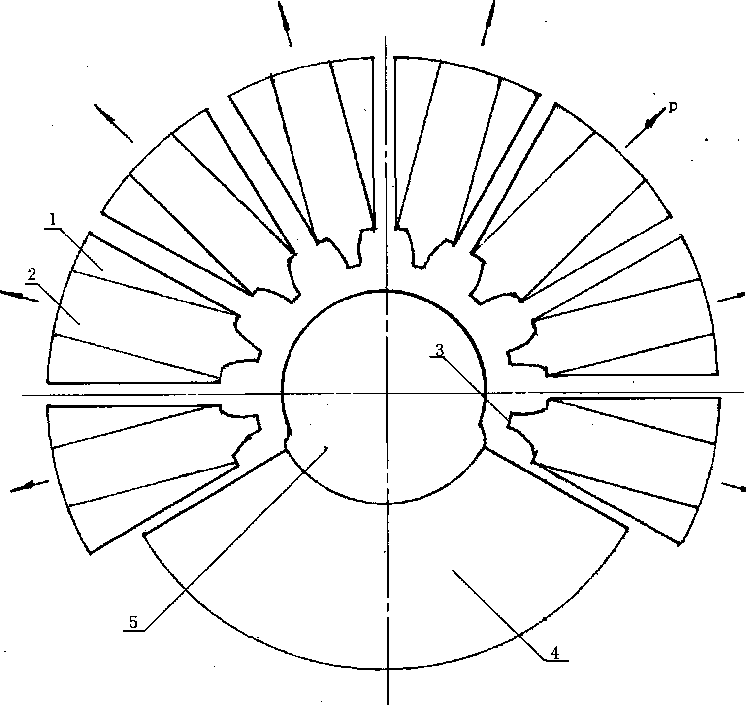 Method for wedge pressure forming process gear wheel