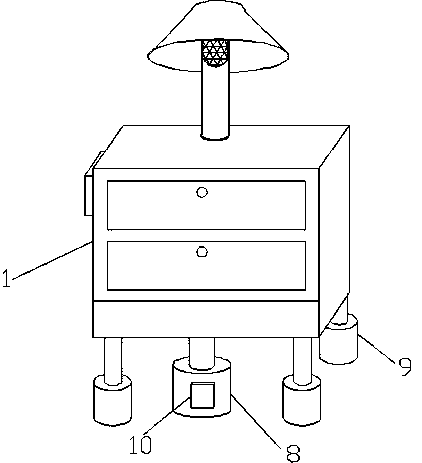 Multifunctional bedside cabinet with intelligent adjustment function