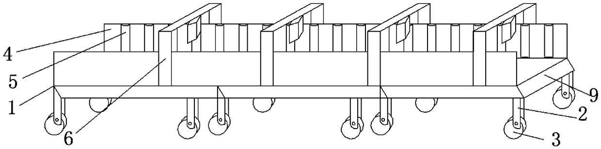 Push device for conveniently conveying materials for electric massage chair production