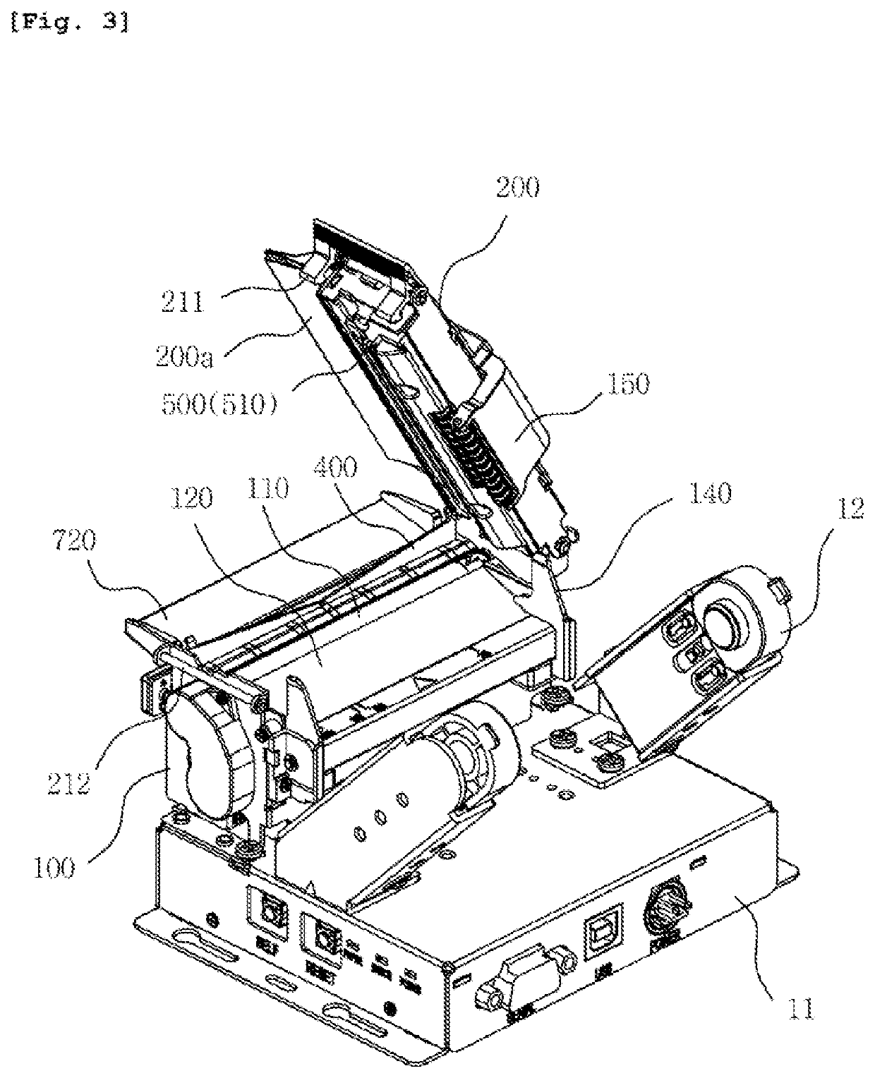 Paper cutting device for kiosk printer and kiosk printer equipped with the same