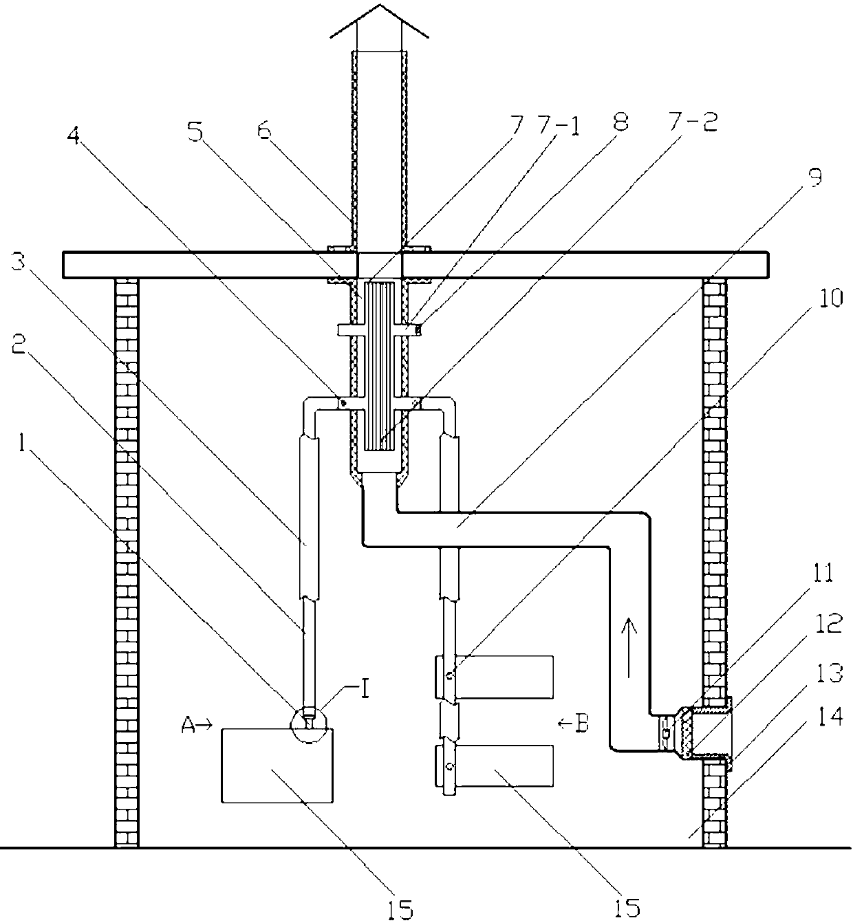 Machine room equipment radiating device for directly radiating to outside of machine room