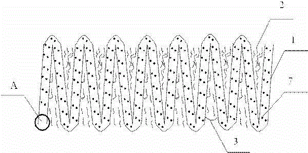 High-elastic flame-retardant non-woven cloth of honeycomb structure and preparation method thereof