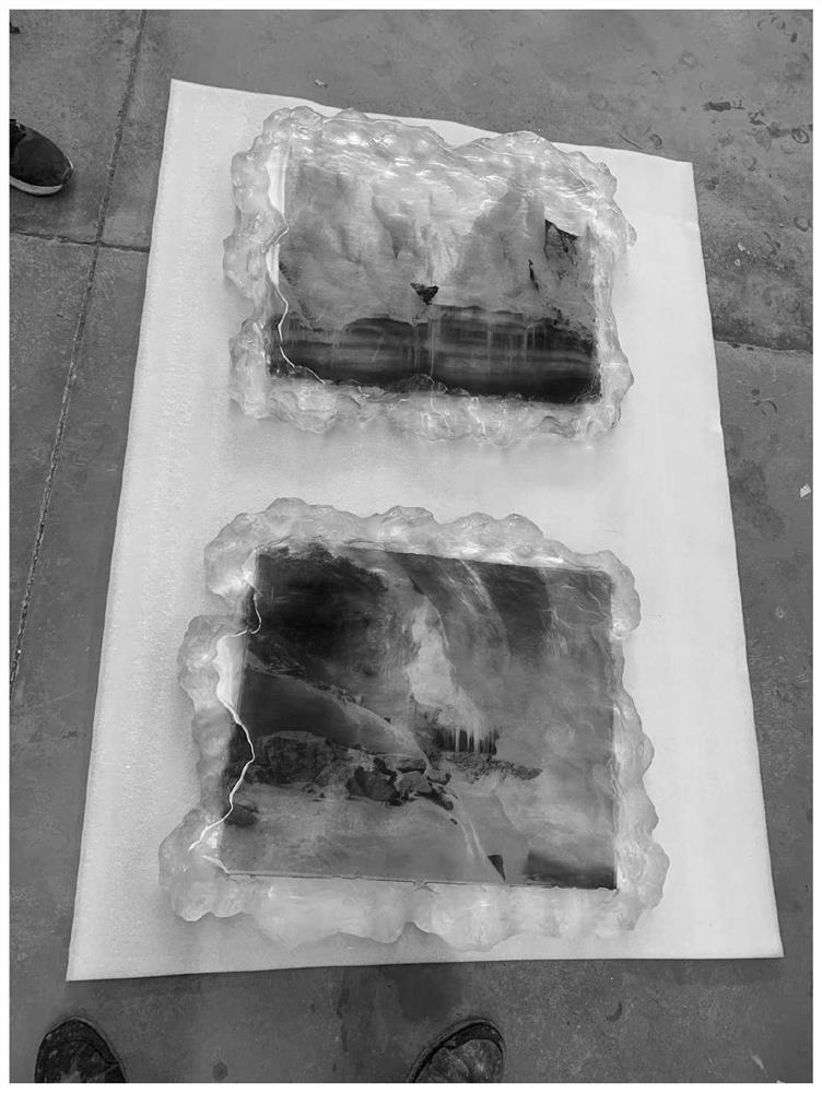 Method for preparing spar image by using polymethyl methacrylate