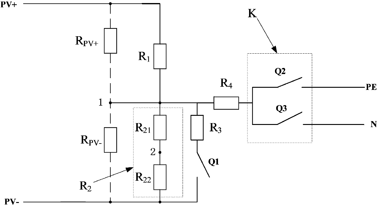 Device and method for detecting photovoltaic module-to-ground insulativity and photovoltaic grid-connected power generation system