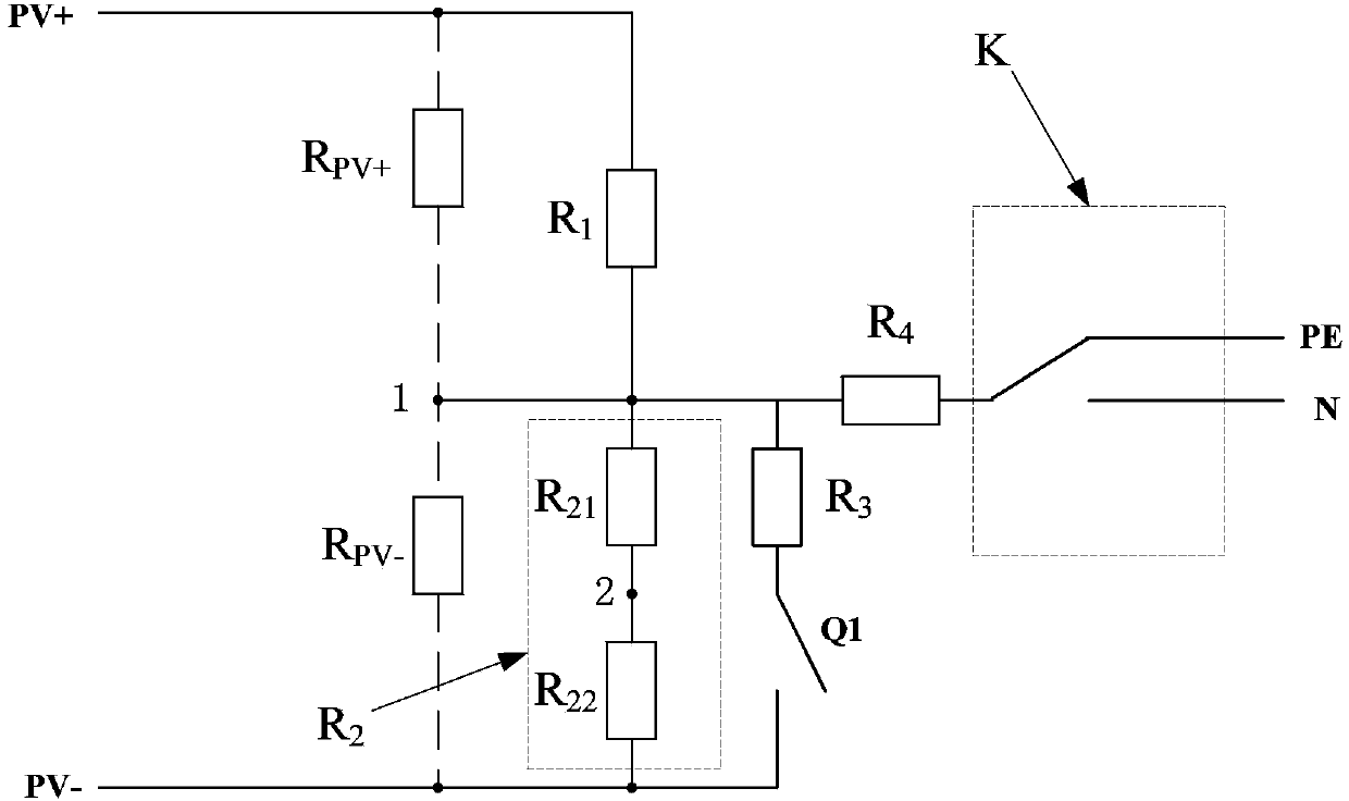 Device and method for detecting photovoltaic module-to-ground insulativity and photovoltaic grid-connected power generation system