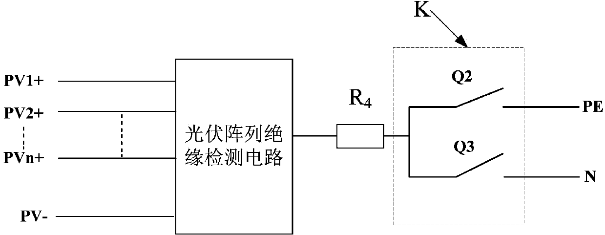 Device and method for detecting photovoltaic module-to-ground insulativity and photovoltaic grid-connected power generation system