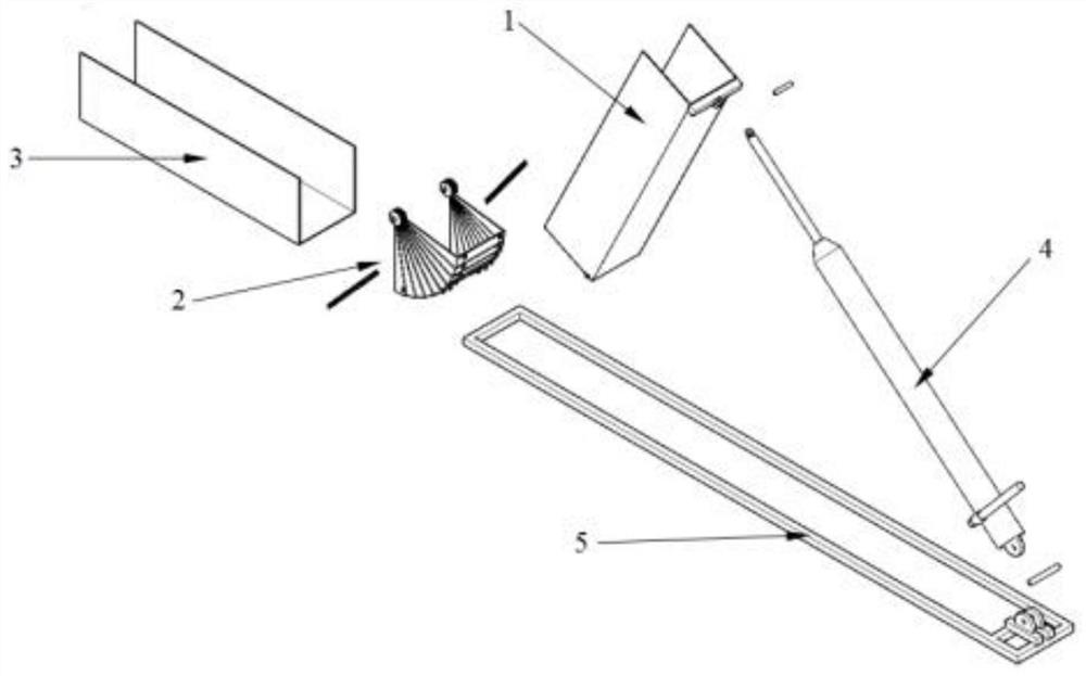 A vertical angle adjustment device for upper chute based on landslide physical model test