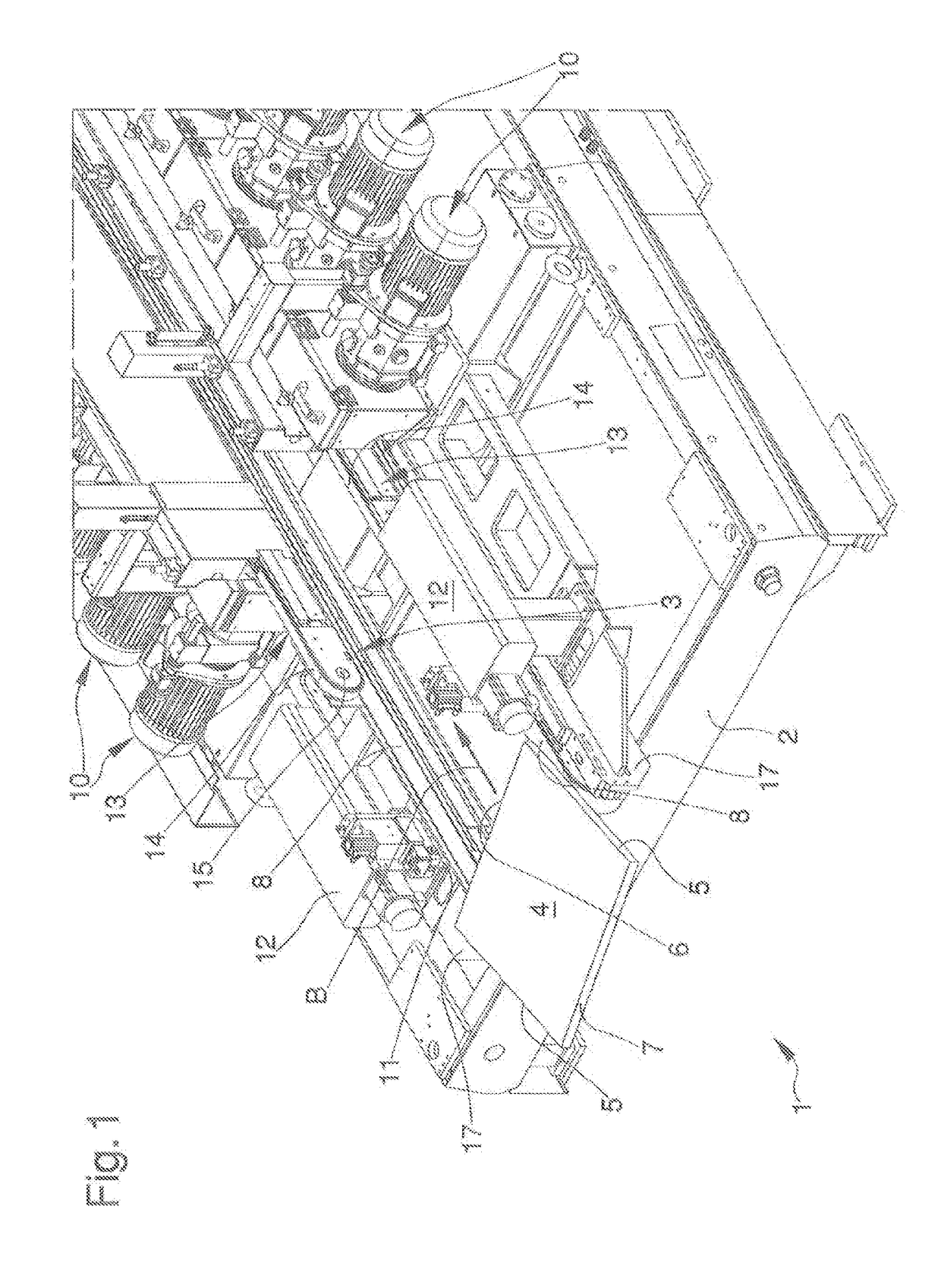 Grinding machine for plate-like elements, particularly ceramic tiles and plates, natural stones, glass or similar