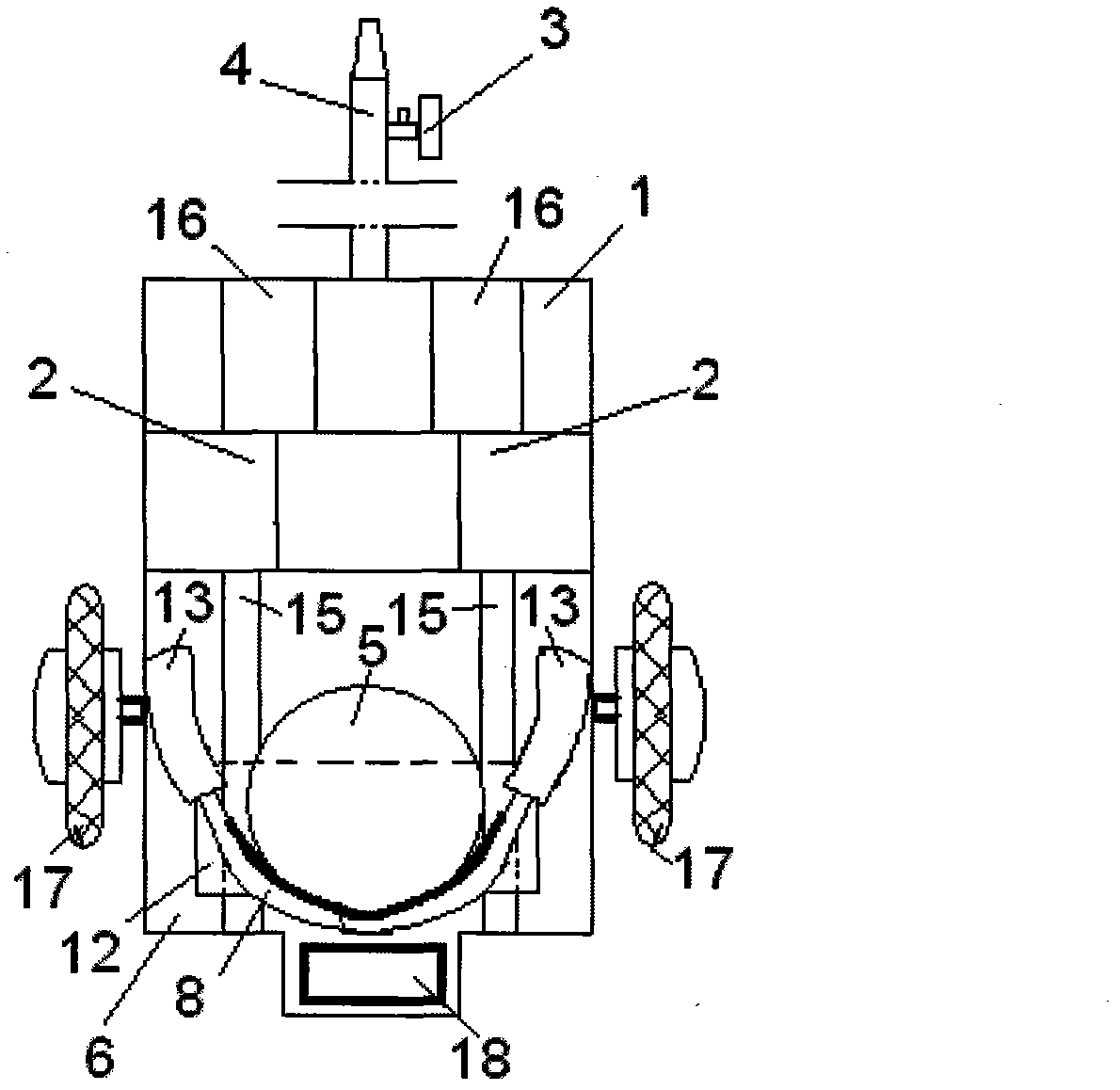 Device convenient for electrically conveying pregnant women to be examined, supporting abdomens and eliminating edema of lower limbs