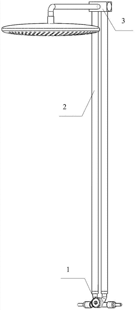 Bathing system with dual-linkage thermostatic valve