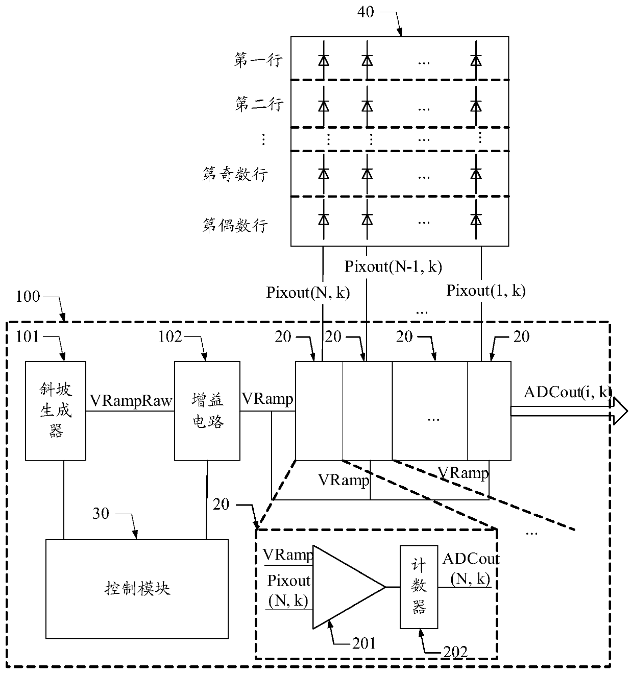 An image sensor and its output circuit