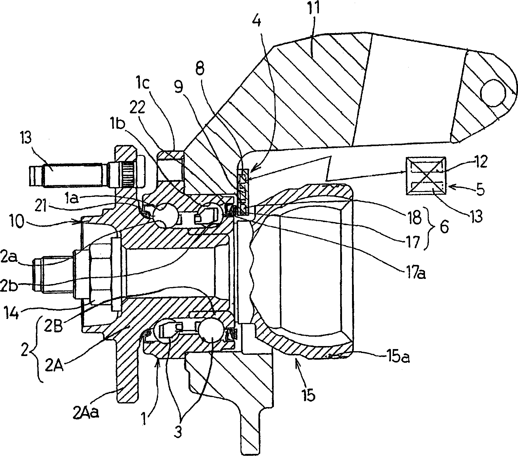 Wheel bearing apparatus having wireless sensor