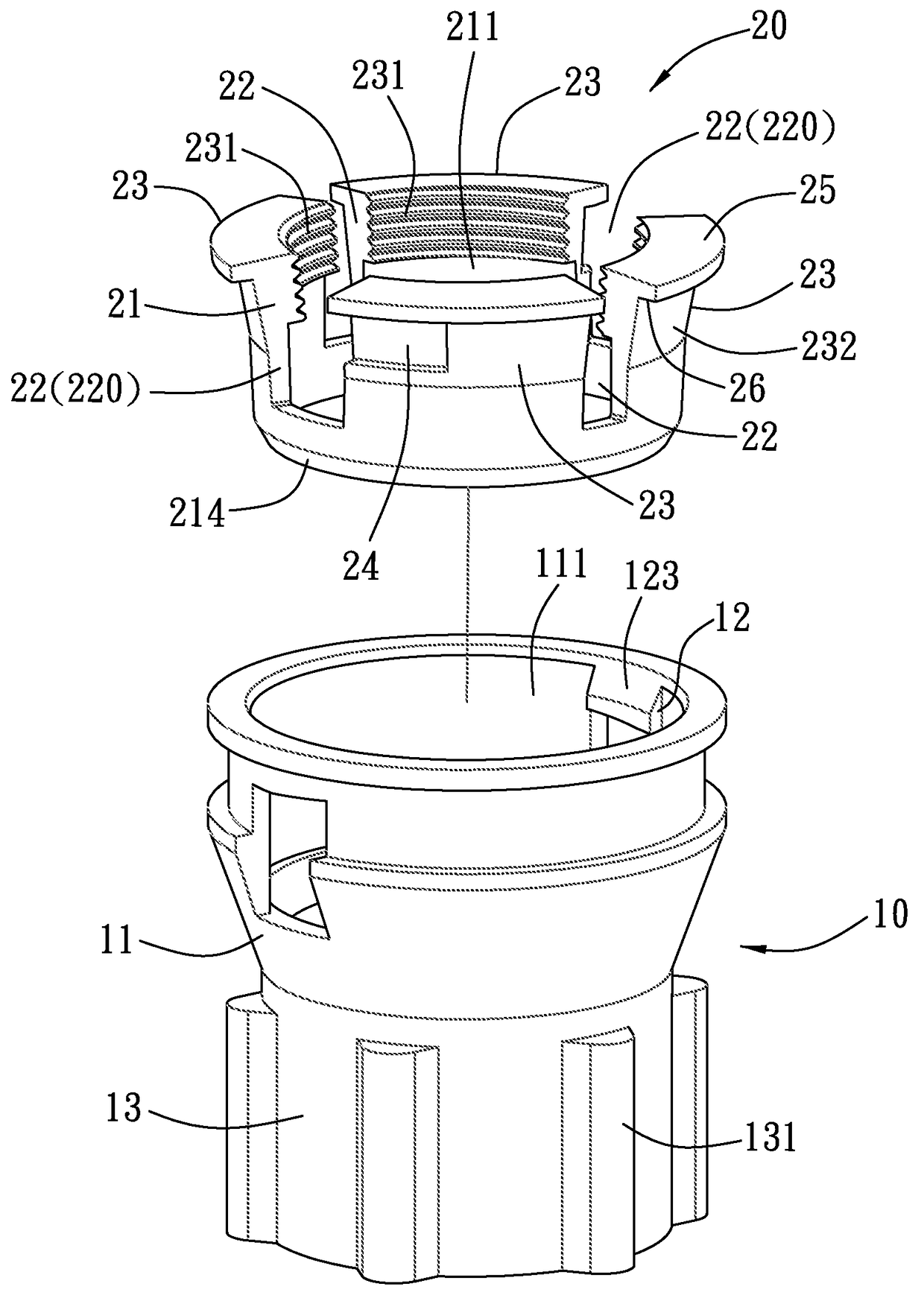 Nut for providing quick assembly and disassembly