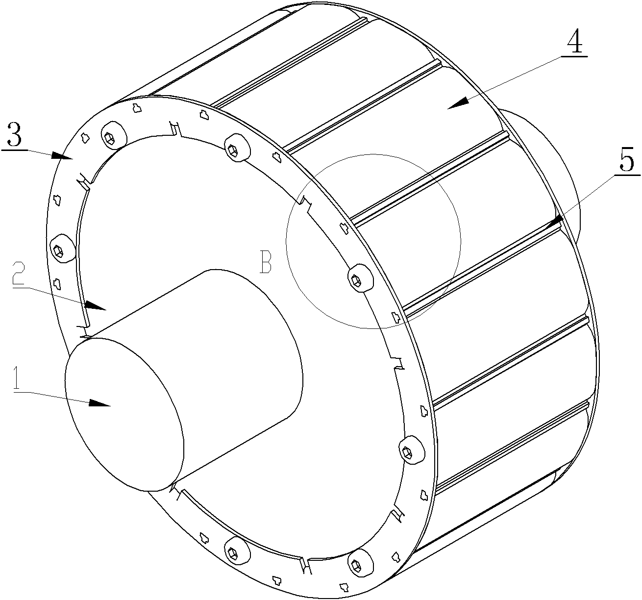 Structure for fixing magnetic poles of permanent magnet motor