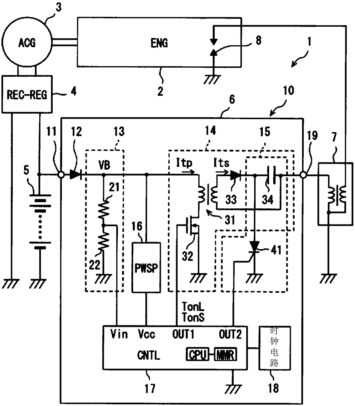 Load drive device for internal combustion engine and ignition device for internal combustion engine