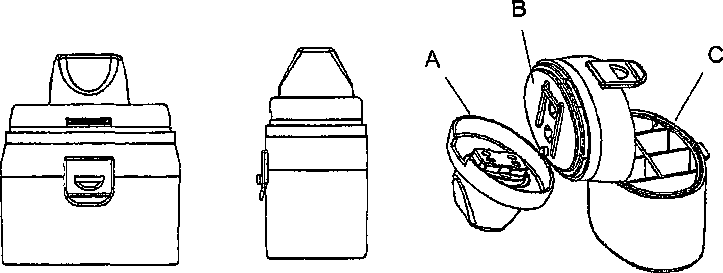 Dry powder inhalation device for the simultaneous administration of more than one medicament