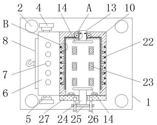 An outdoor unit wiring device with noise reduction effect