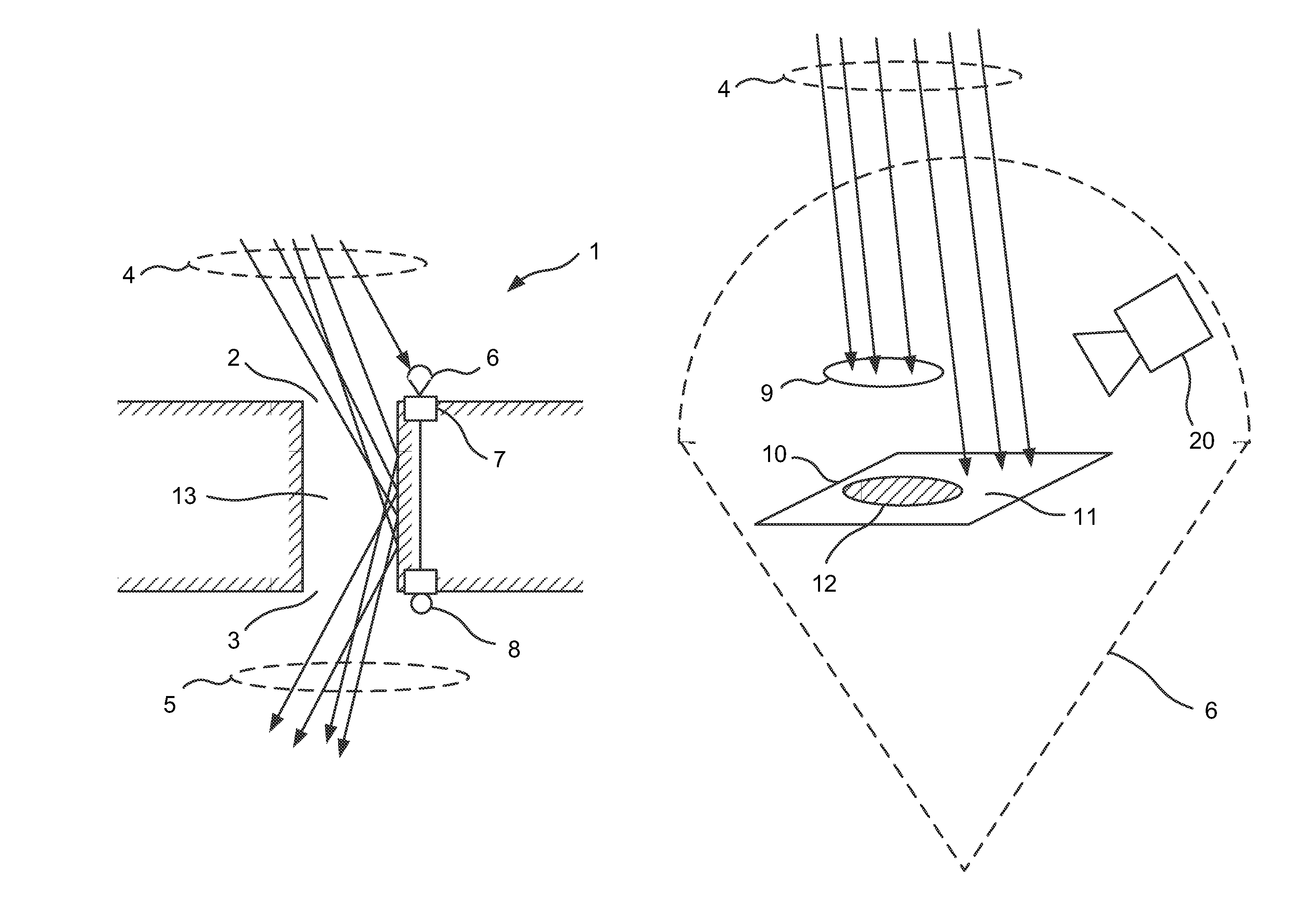 Daylight sensing arrangement for a hybrid luminaire