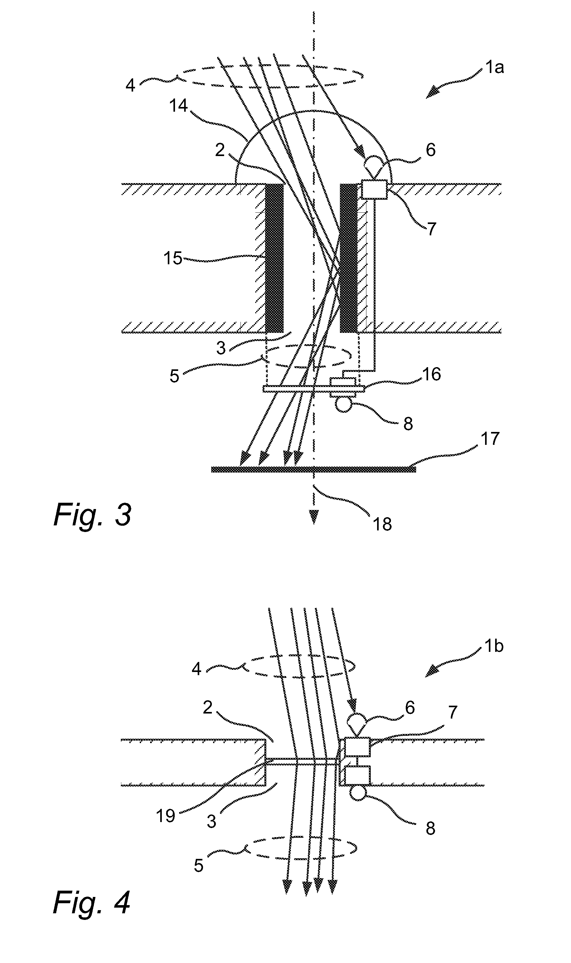 Daylight sensing arrangement for a hybrid luminaire