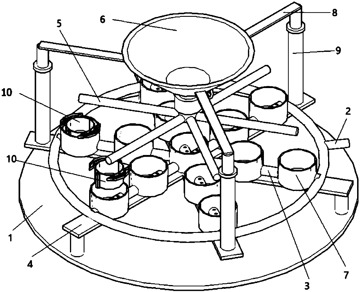 Flower seedling cultivation device used for garden landscape