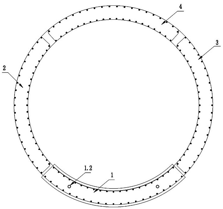 Construction method of prefabricated steel cage for rapid tunnel lining