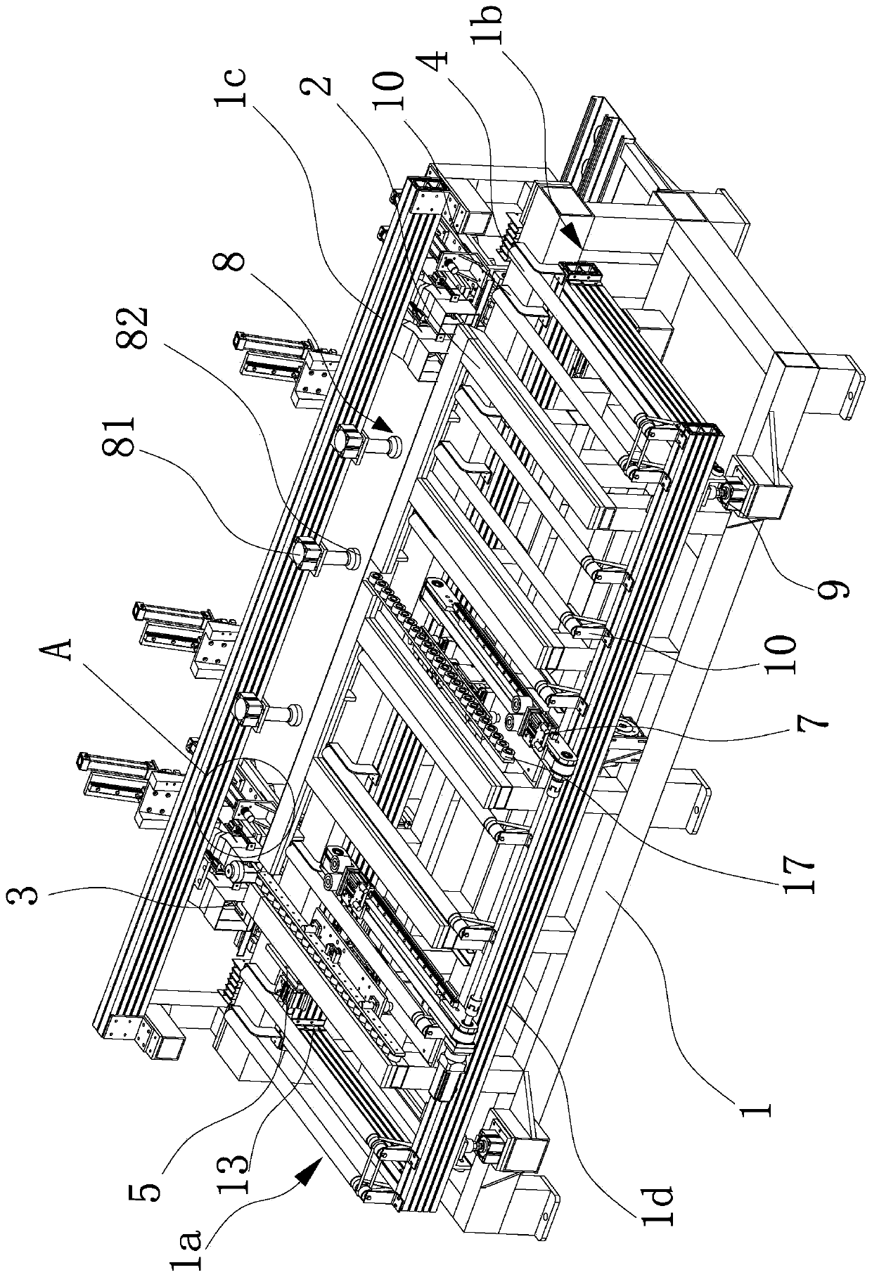 Device used for machining plate side face hole groove