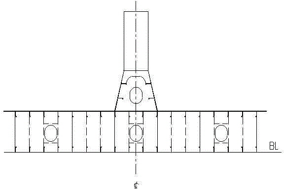 Bottom structure of vertical corrugated bulkhead of ship