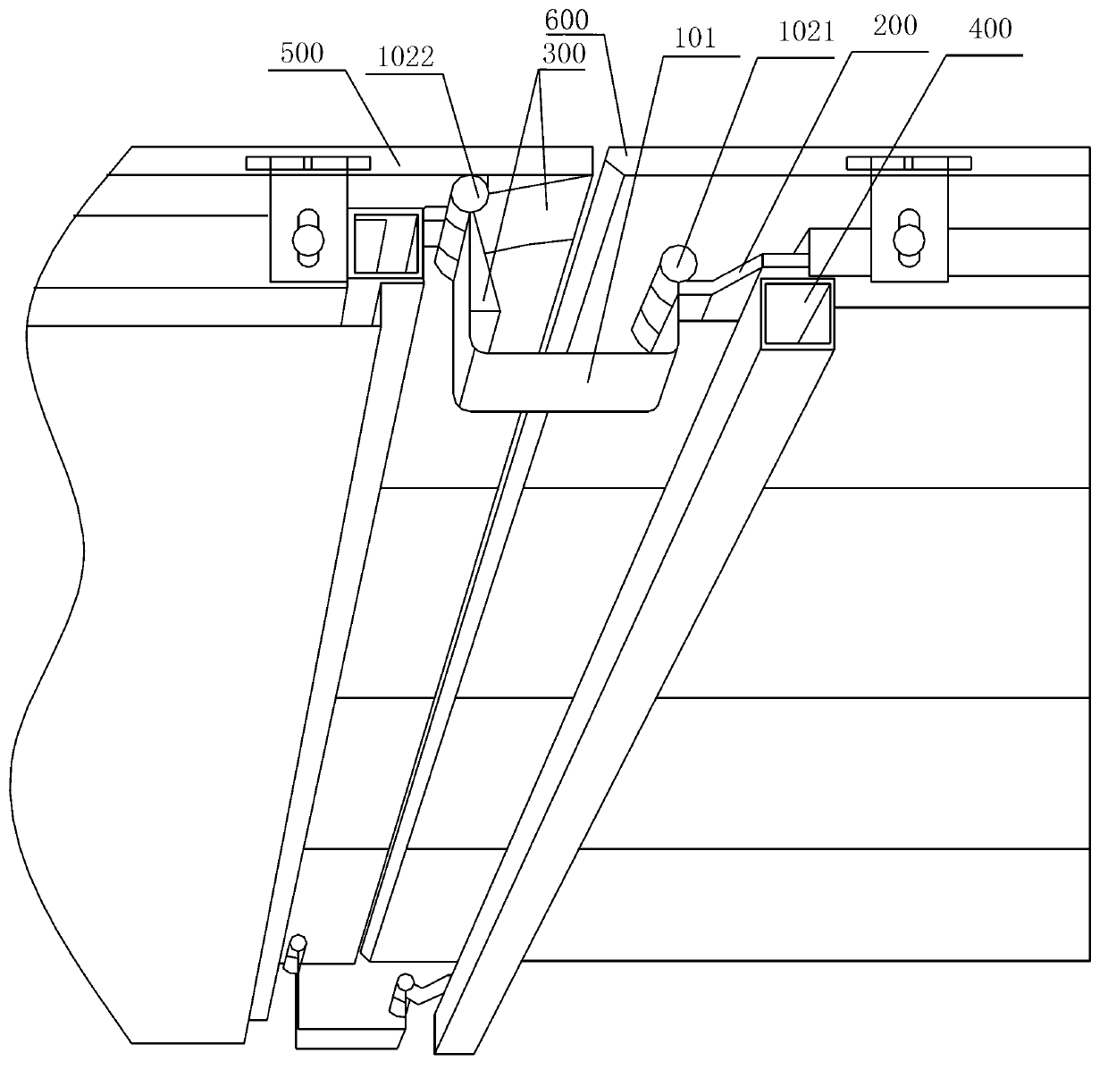 Fire box hidden door structure