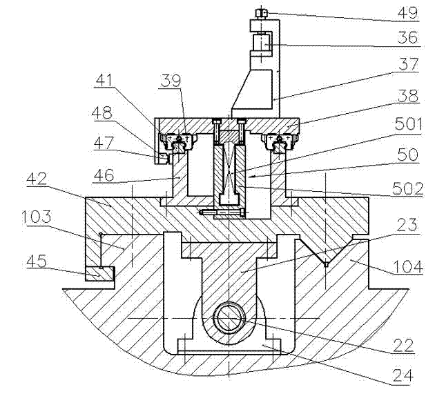 Digital controlled lathe for processing piston with non-circular section