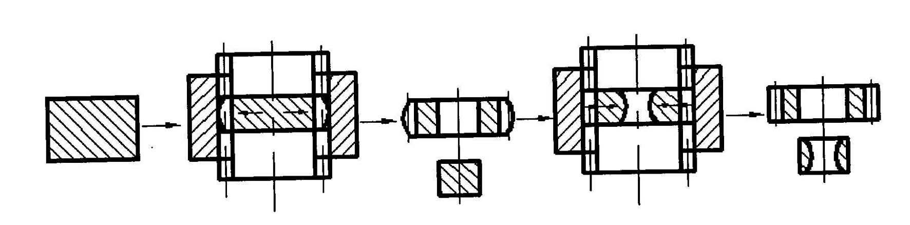 Cold precision forming device for asymmetric cylindrical gear