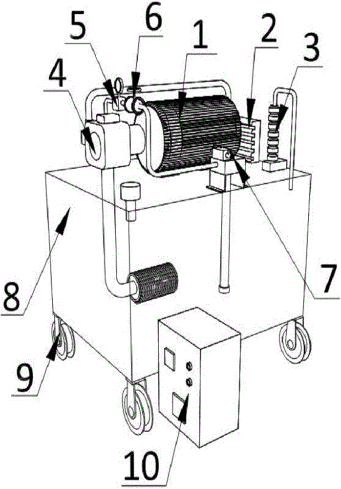 Supply hydraulic station device for carbon tetrachloride treatment and operating method thereof