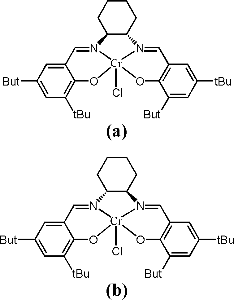 Catalyst for splitting racemic epoxyalkane and application thereof