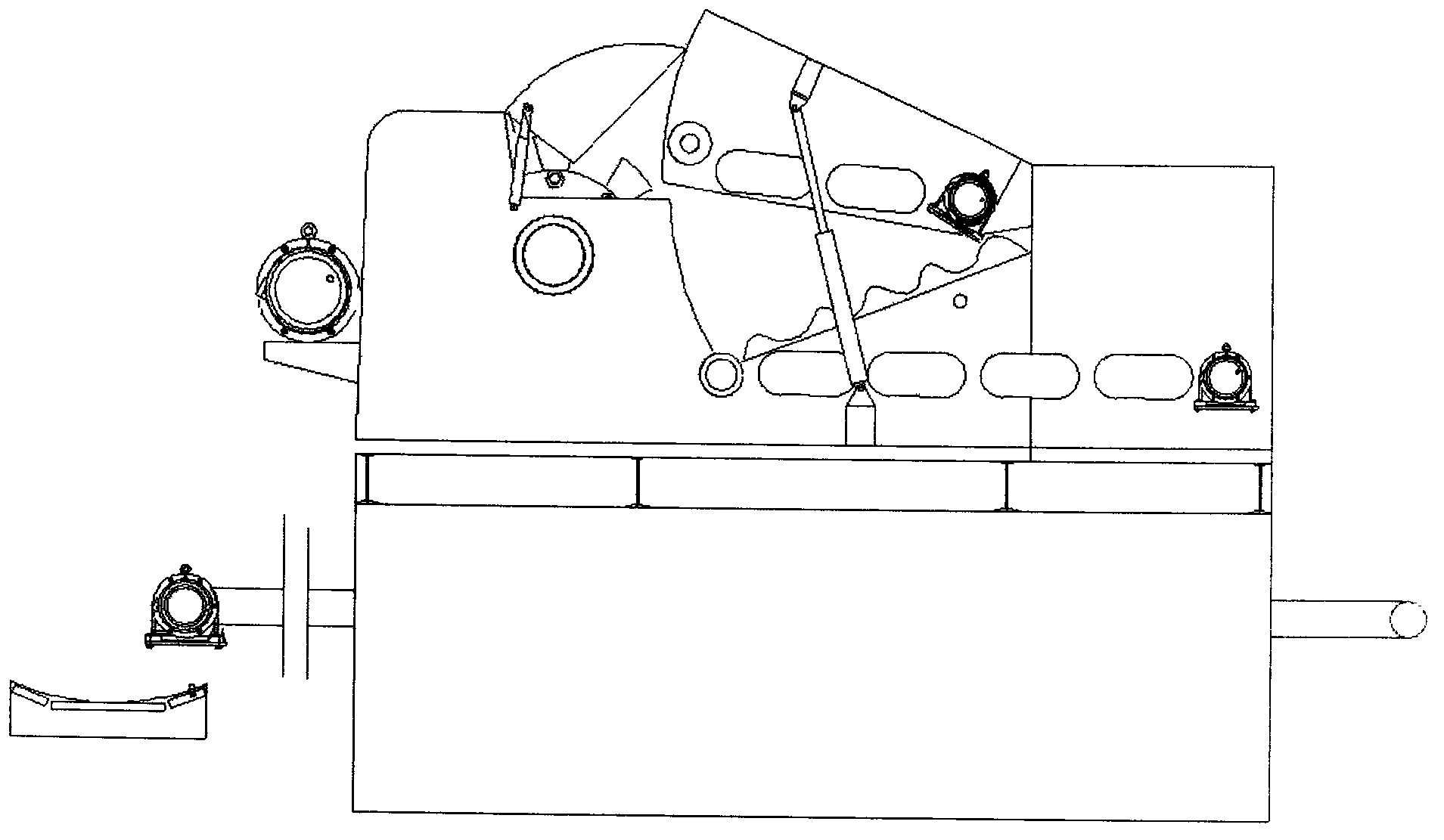 Combined biomass breaking machine