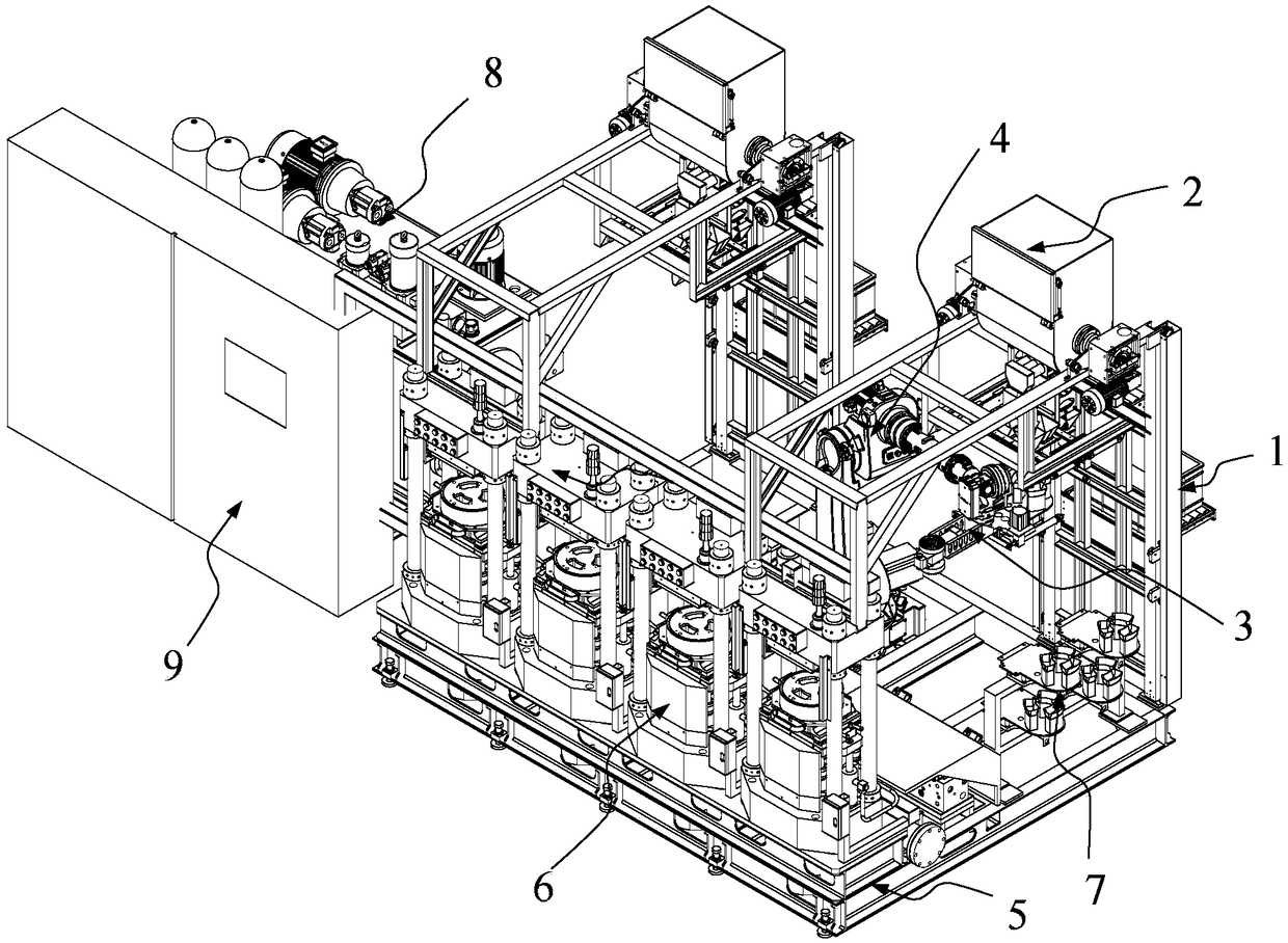 Multi-station hot-pressing system for brake pad