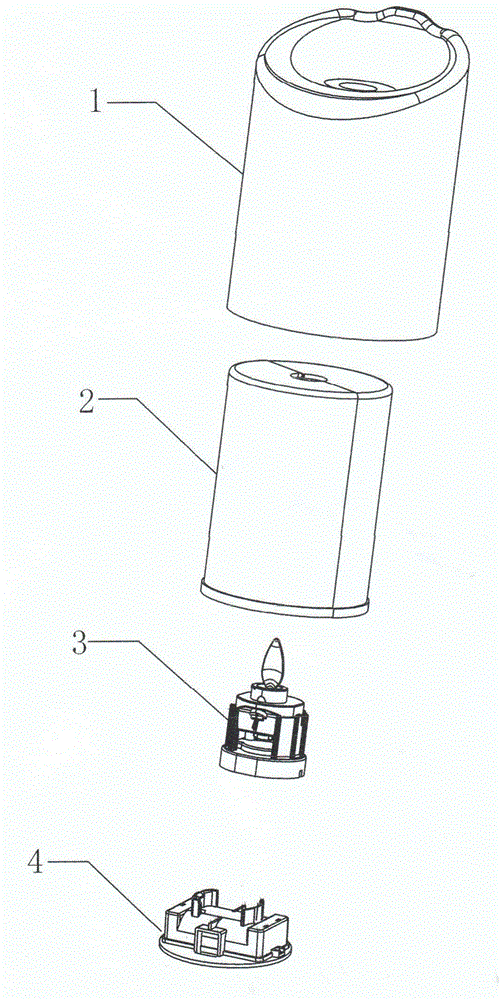 Simulated candle lamp based on electromagnetic principle